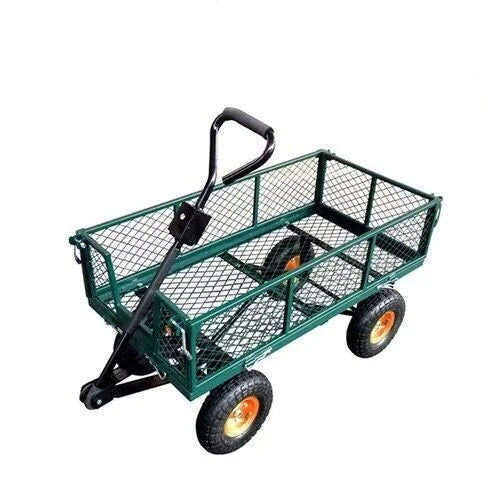 Garden Cart Mesh 300kg Steel Removable Sides Trolley Wagon