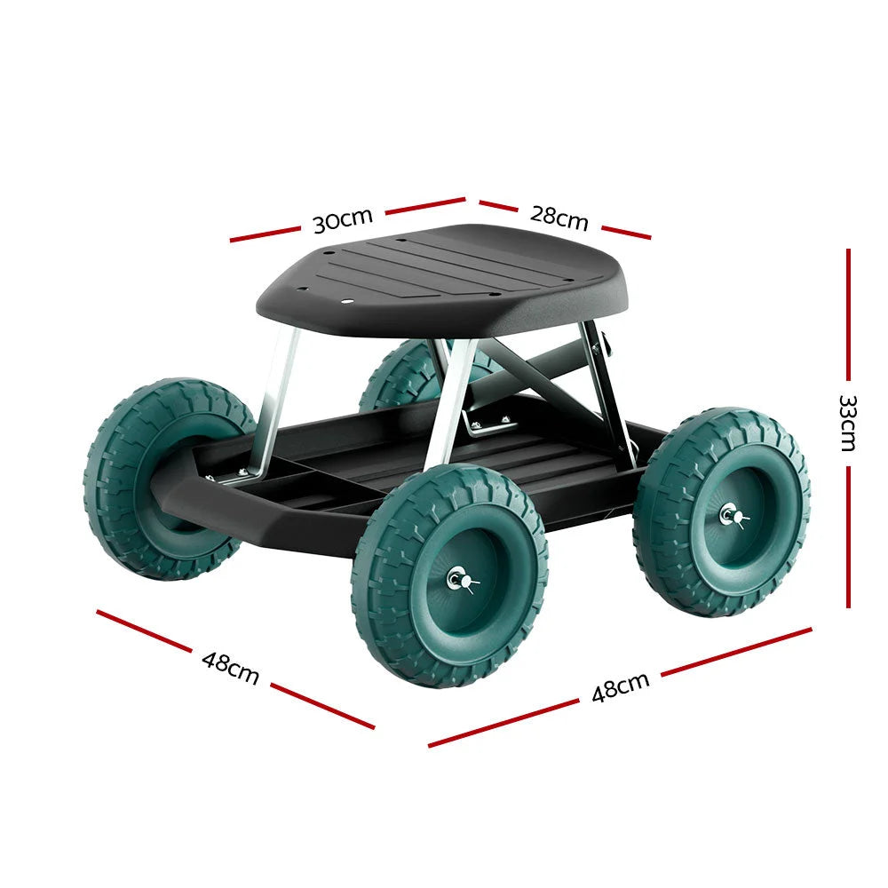 Garden Cart Rolling Stool with Wheels Gardening Helper Seat
