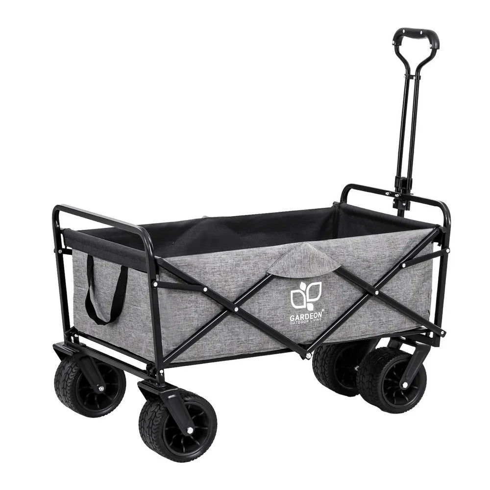 Grey cart with cargo net