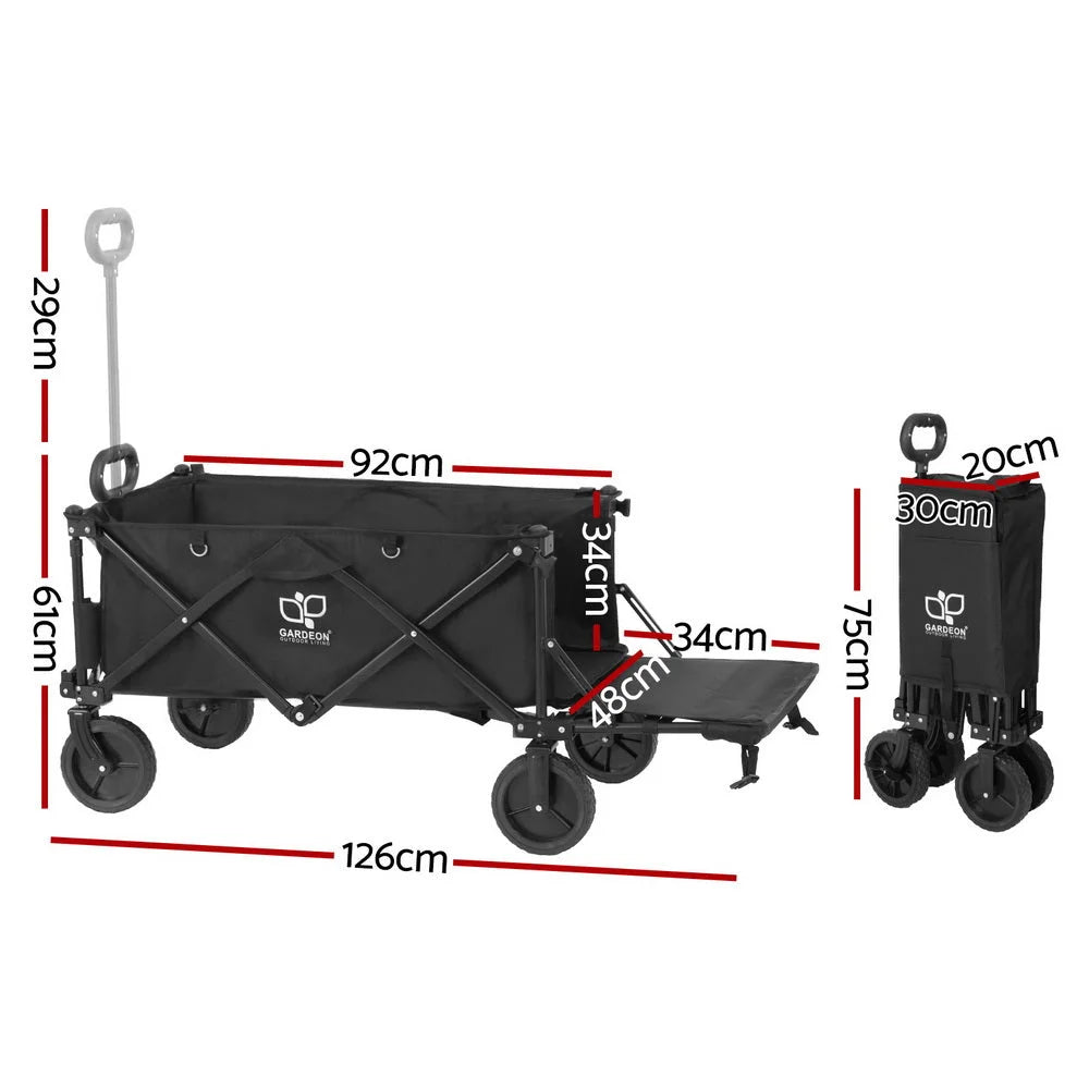Cart with Opening Rear black furniture 671