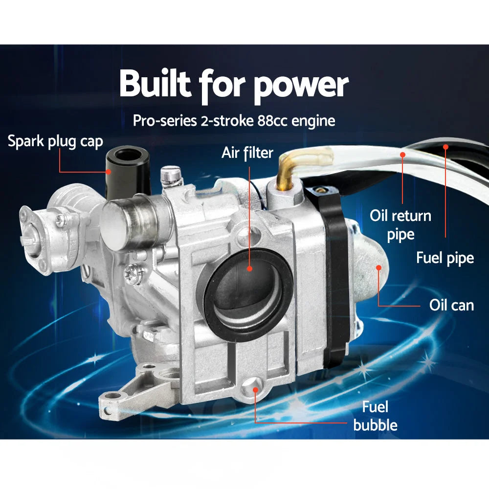 Garden Cultivator Tiller 88CC Petrol Rotary Hoe 16 Tines