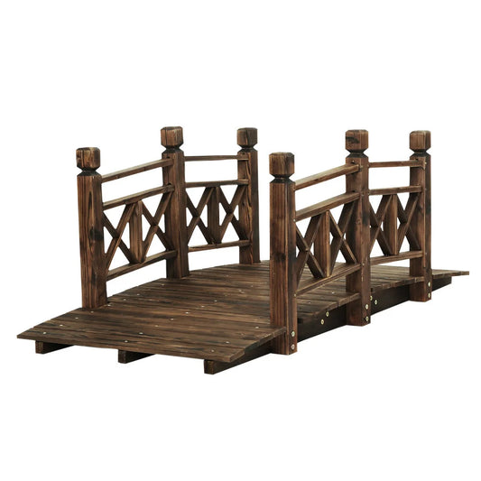 Wooden 150cm decor outdoor ornament with bridge ornaments rustic decoration