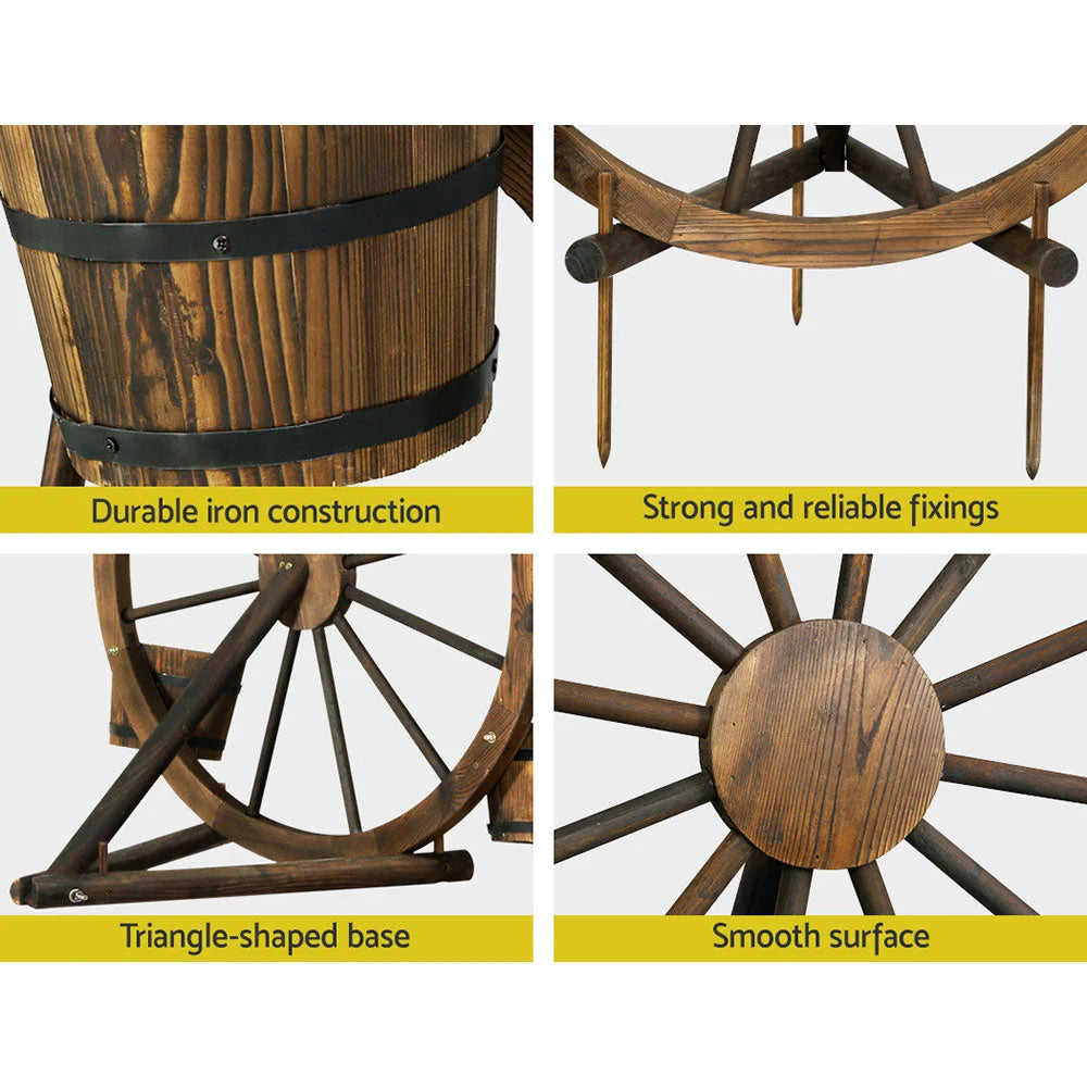 Wooden 80cm plant stand with upright supports and shelf tiers