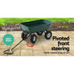 Green 75l storage cart with drawer storage and towel rail