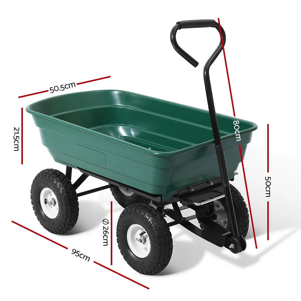 Dump Cart 75L Green gct 270kg