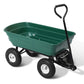 Green 75l storage cart with shelves and rolling caster wheels
