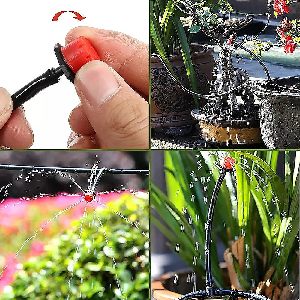 Garden Irrigation System 50M Hose Plant Watering DIY Micro