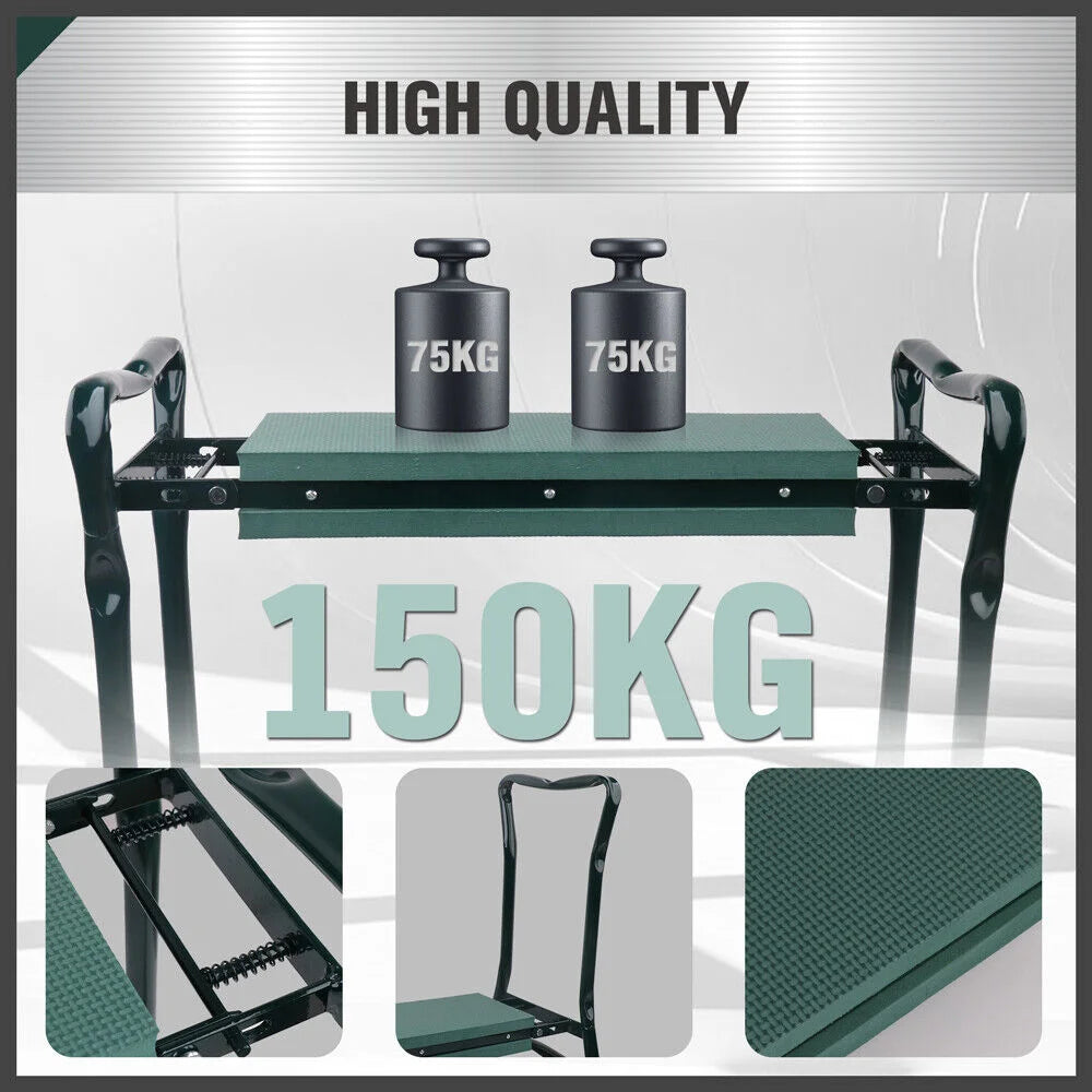 Garden Kneeler Bench HORUSDY Foldable Stool Knee Pad Seat