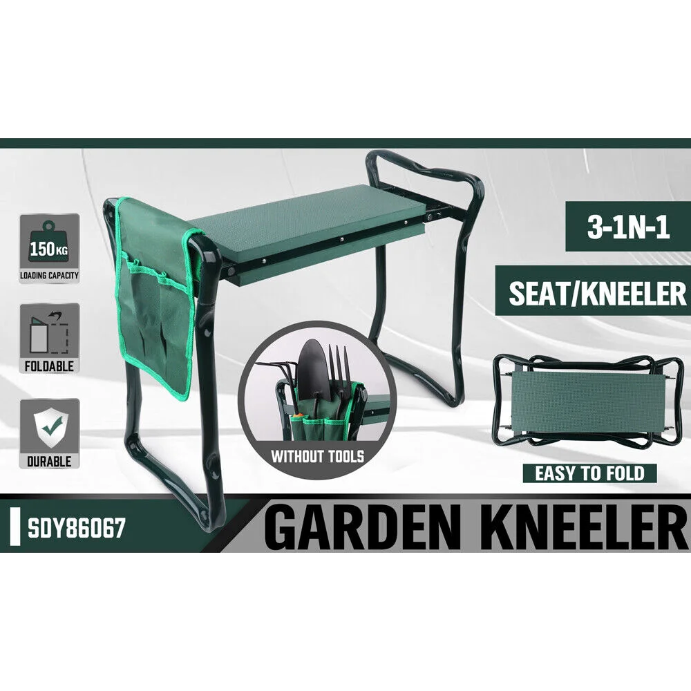 Garden Kneeler Bench HORUSDY Foldable Stool Knee Pad Seat