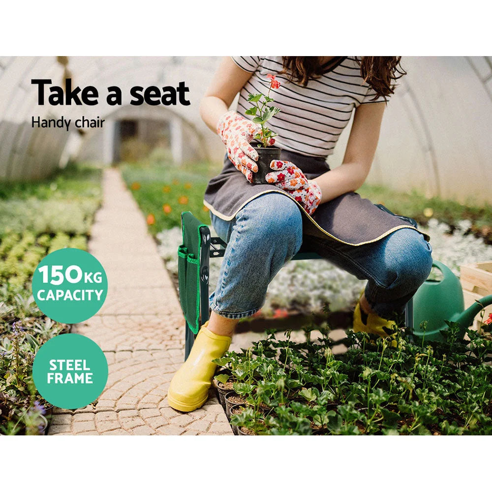 Garden Kneeler Seat Outdoor Bench Knee Pad Foldable