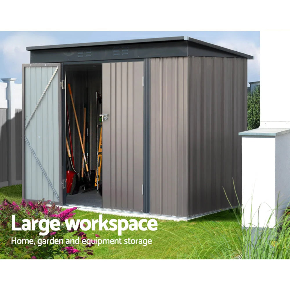 Garden Shed 2.31x1.31M Outdoor Storage Tool Metal Workshop