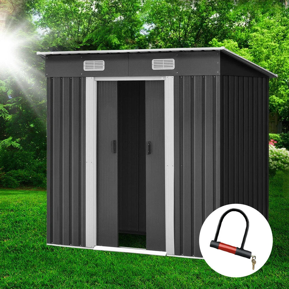 Grey metal 1 94x1 shed outdoor storage with sheds tool workshop tood