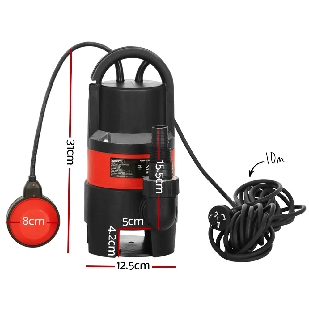 Garden Submersible Pump 550W Dirty Water Bore Tank Well