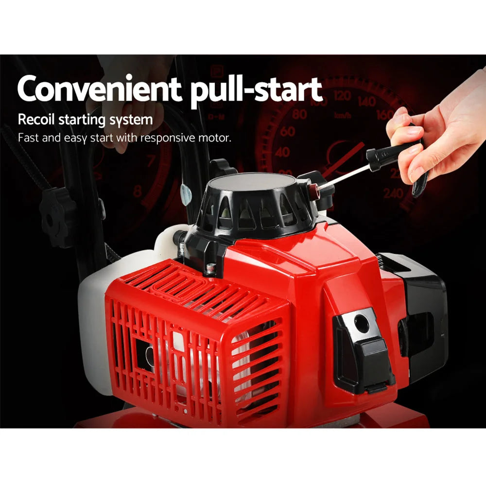 Garden Tiller 88CC Cultivator Rototiller with 4 Blades