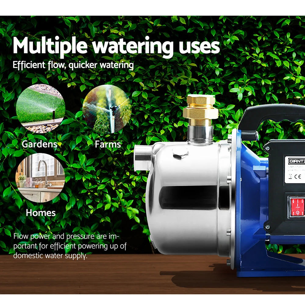 Garden Water Jet Pump High Pressure 1100W Tank Rain Farm