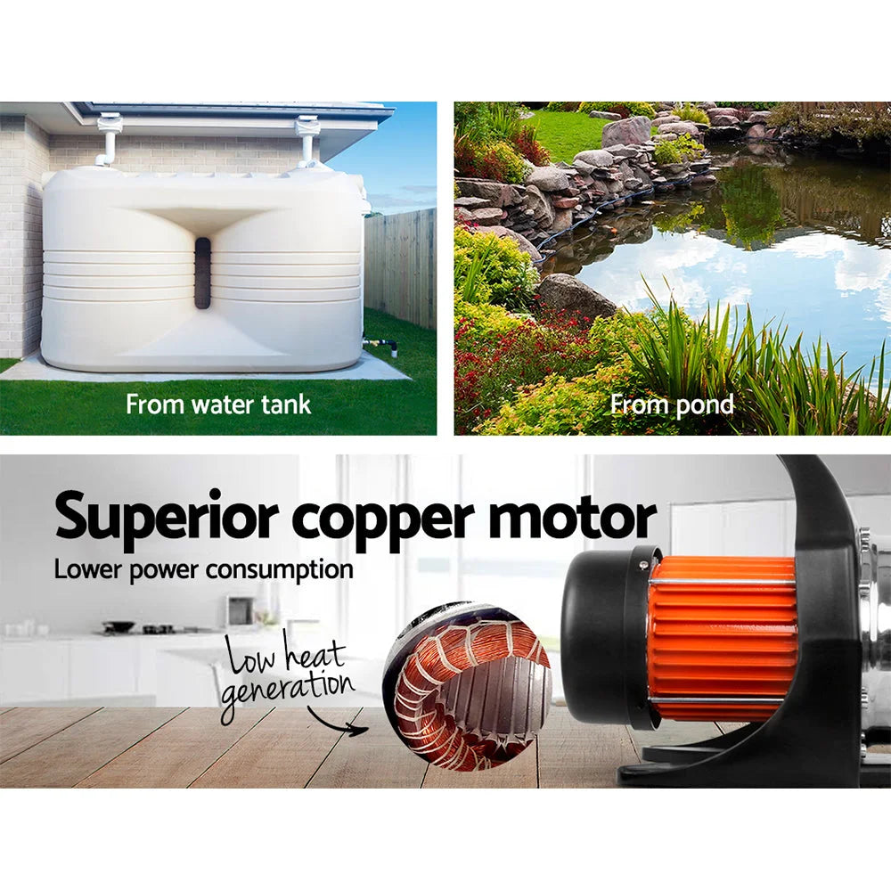 Garden Water Pump 1500W High Pressure with Auto Controller