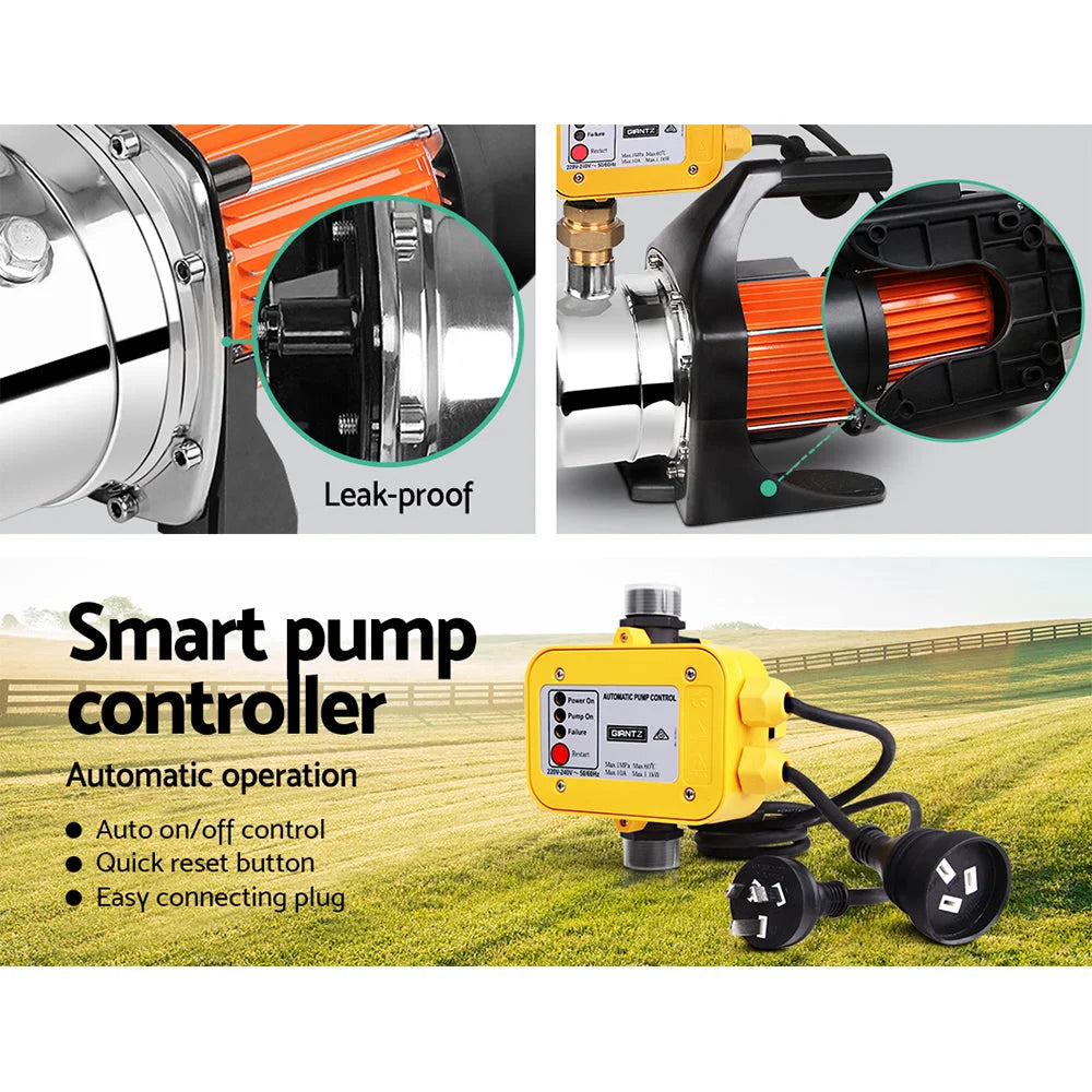 Garden Water Pump 1500W High Pressure with Auto Controller