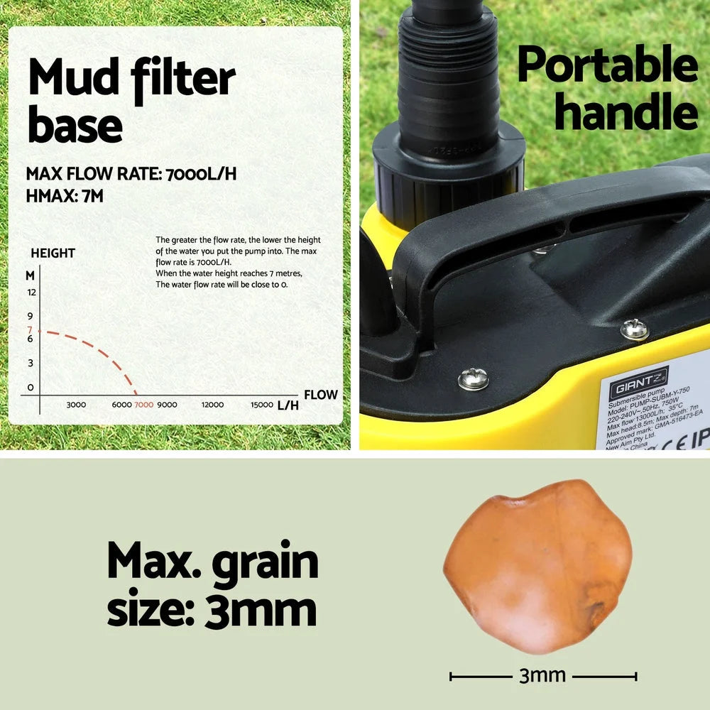 Garden Water Pump Submersible 400W Dirty Bore Sewerage Tank
