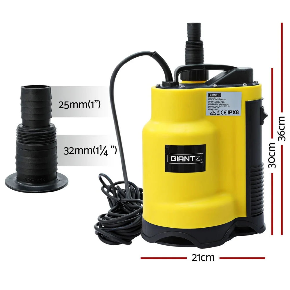 Garden Water Pump Submersible 750W Dirty Bore Sewerage Tank