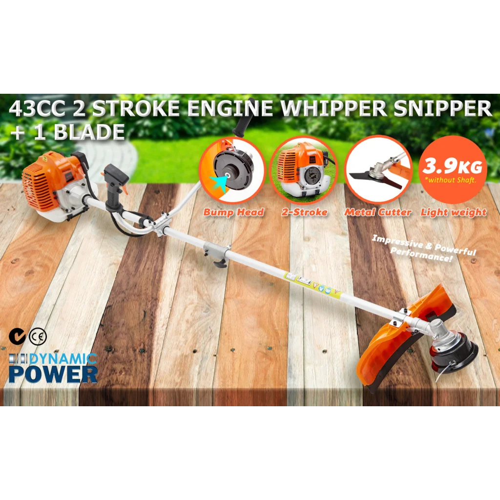 Garden Whipper Snipper Brush Cutter 43cc with 1 Blade