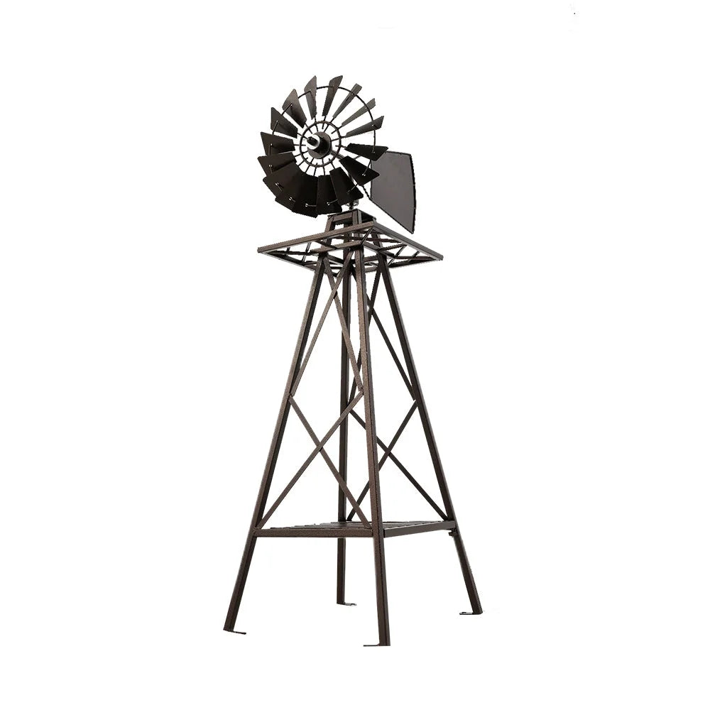 Garden Windmill 160cm Metal Outdoor Decor Ornamental Wind