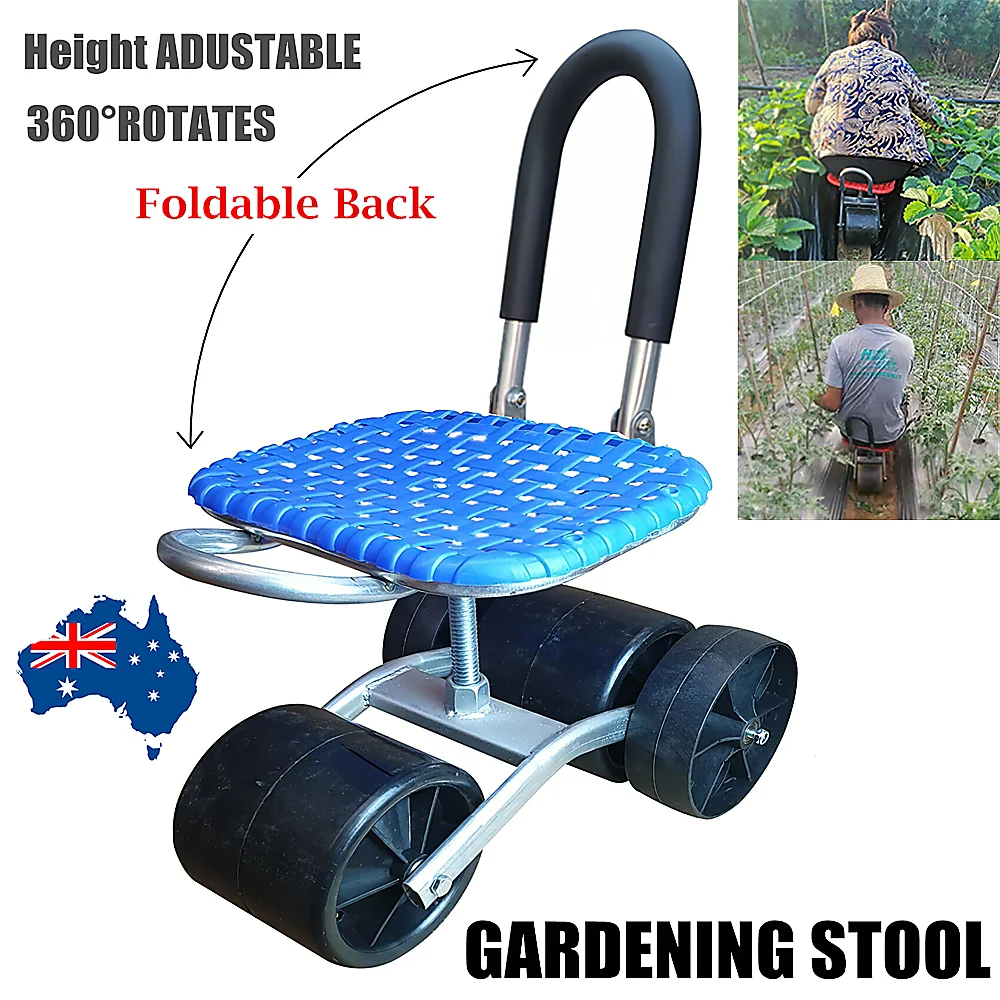 Gardening Seat - Portable Height Adjustable Folding Stool