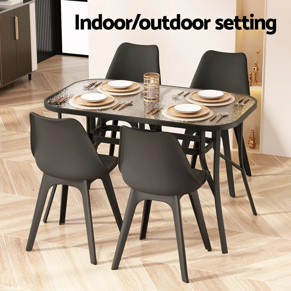 Dining table with outdoor parasol hole desk patio