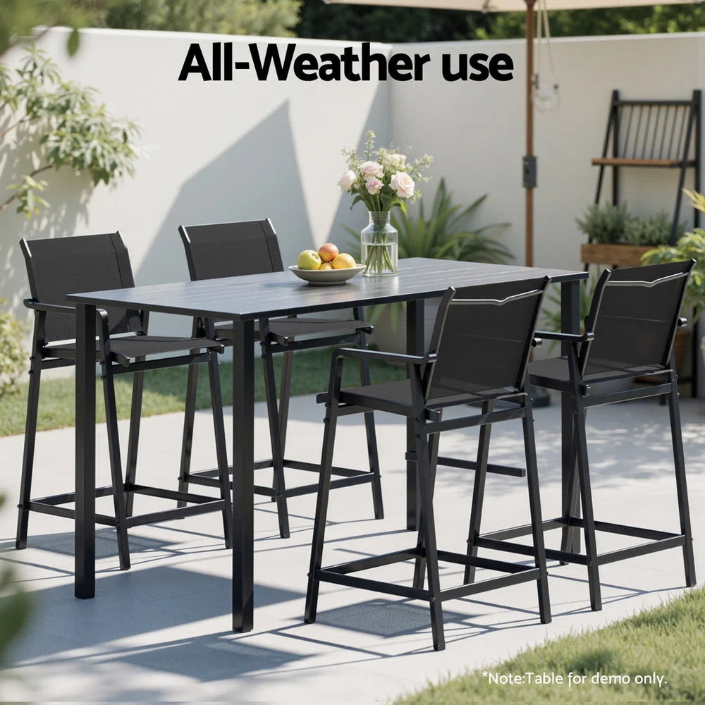 Set Of Two Outdoor Bar Stools
