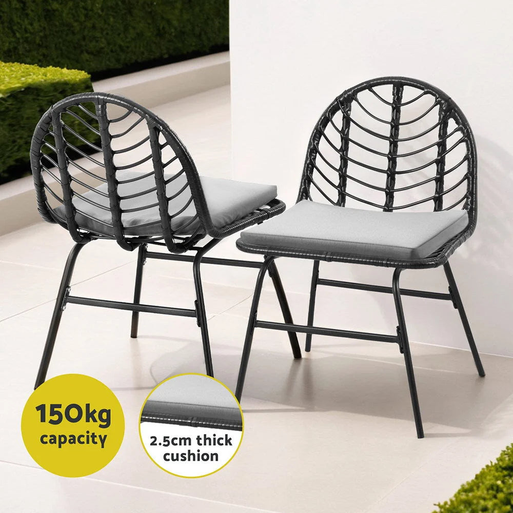 Gardeon 2x Outdoor Chairs Dining Chair Lounge Wicker Patio