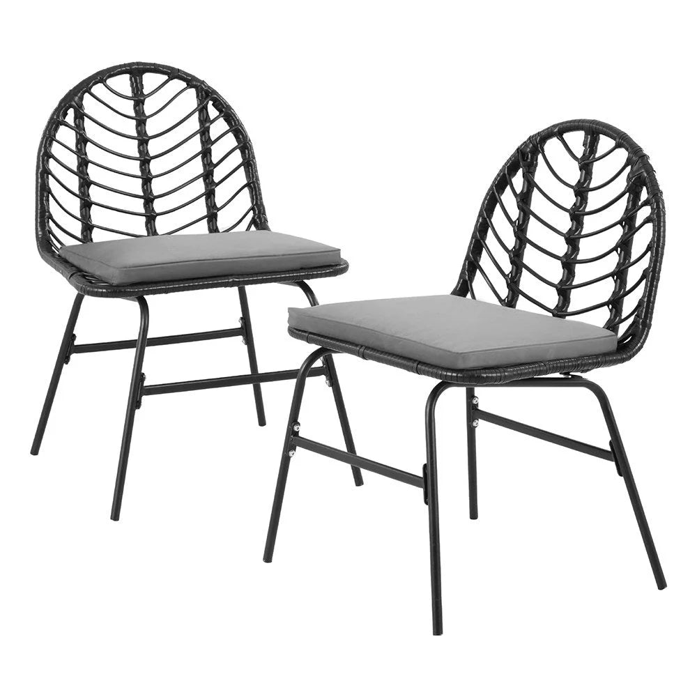 Gardeon 2x Outdoor Chairs Dining Chair Lounge Wicker Patio