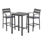 Black aluminium dining table for dining room meals