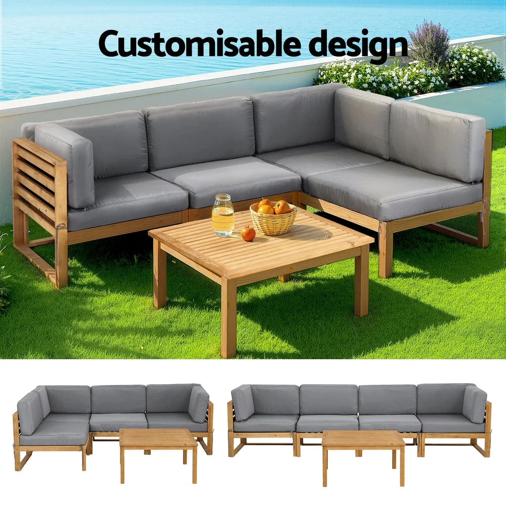 Outdoor sofa set with couch lounge setting