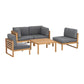 Wooden outdoor sofa set for patios, decks and garden seating