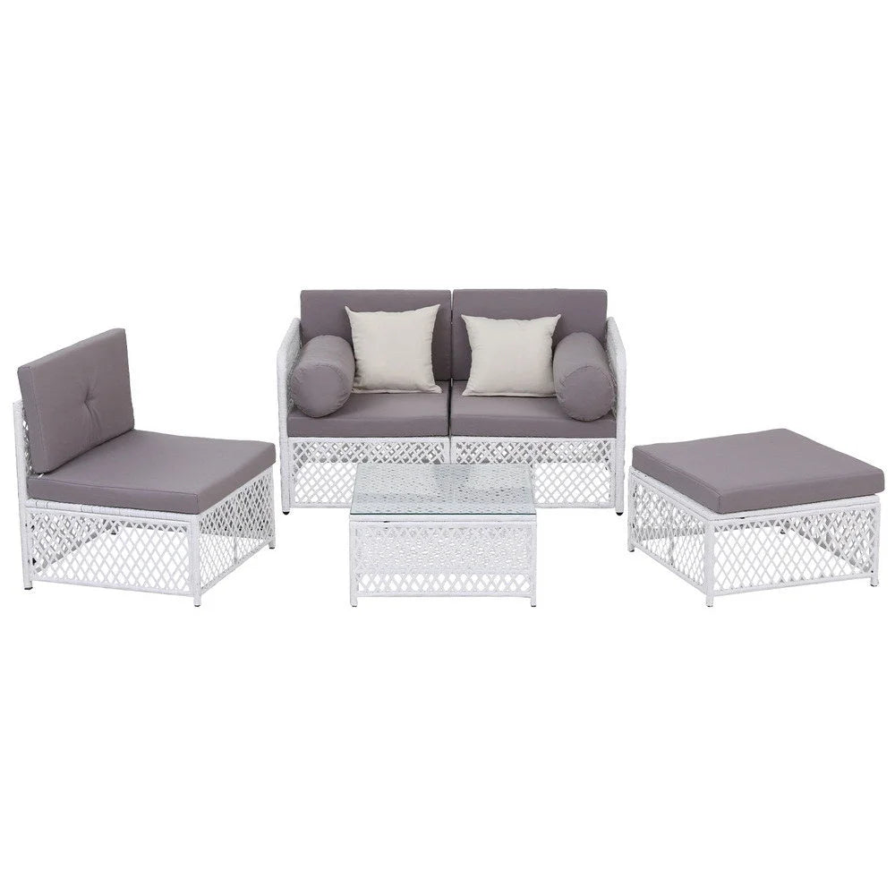 Outdoor sofa set with matching low table