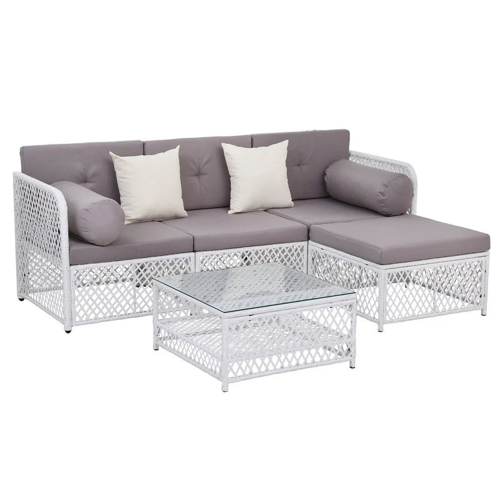 4 outdoor sofa set with matching low table