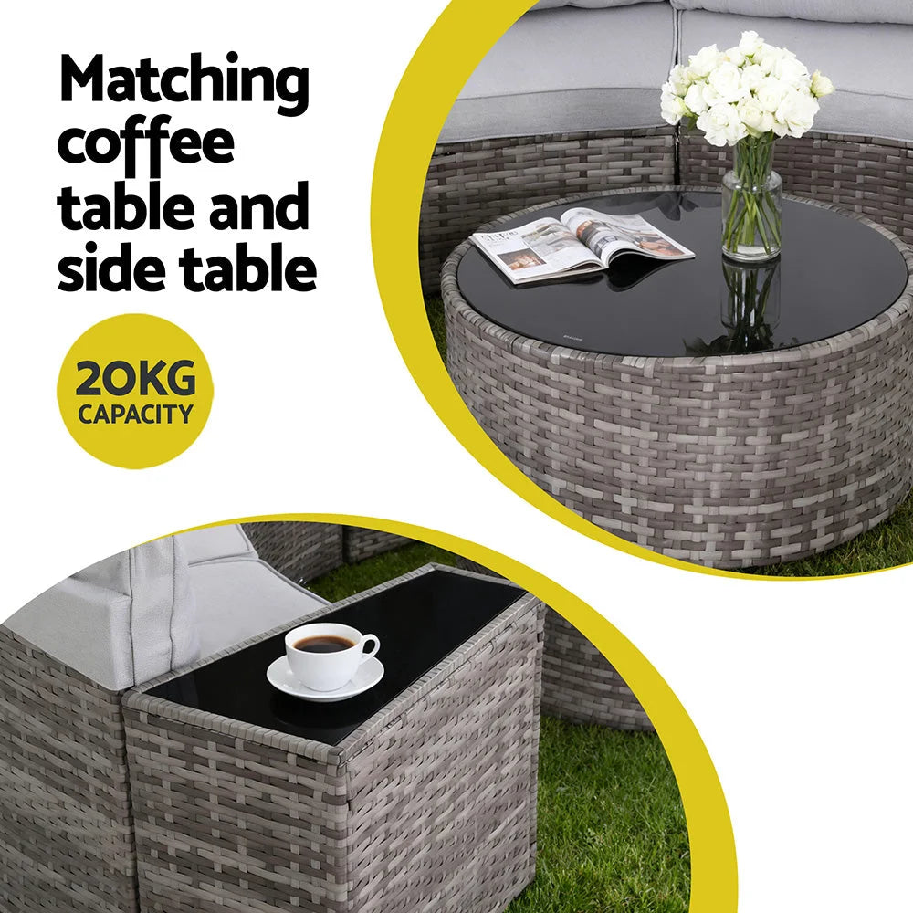 Outdoor sofa set with seater table chair patio