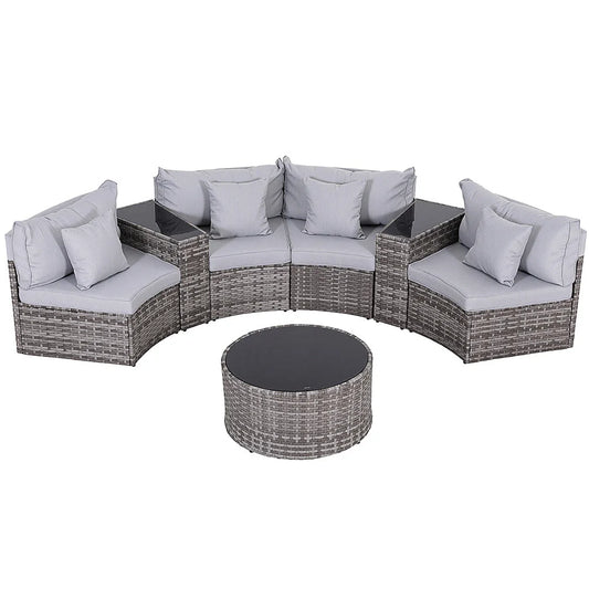 Gardeon 4 Seater Outdoor Sofa Set 7PCS Table Chair Set