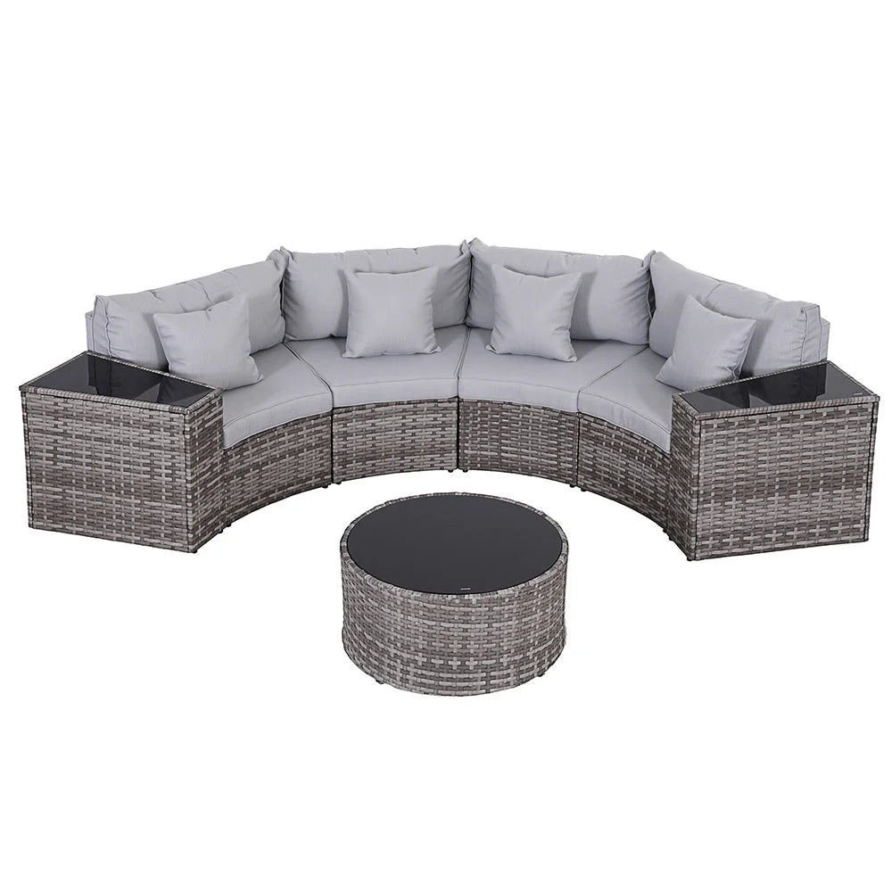 Outdoor sofa set with matching low table