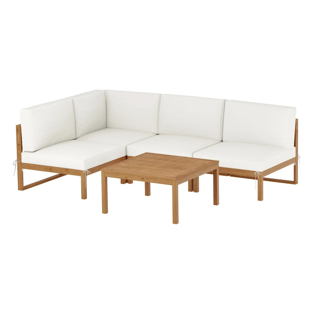 Gardeon 4-Seater Outdoor Sofa Set Wooden Lounge Setting