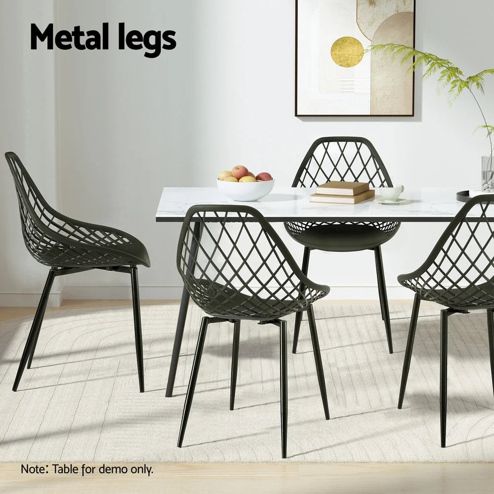 Gardeon 4PC Outdoor Dining Chairs PP Lounge Chair Patio