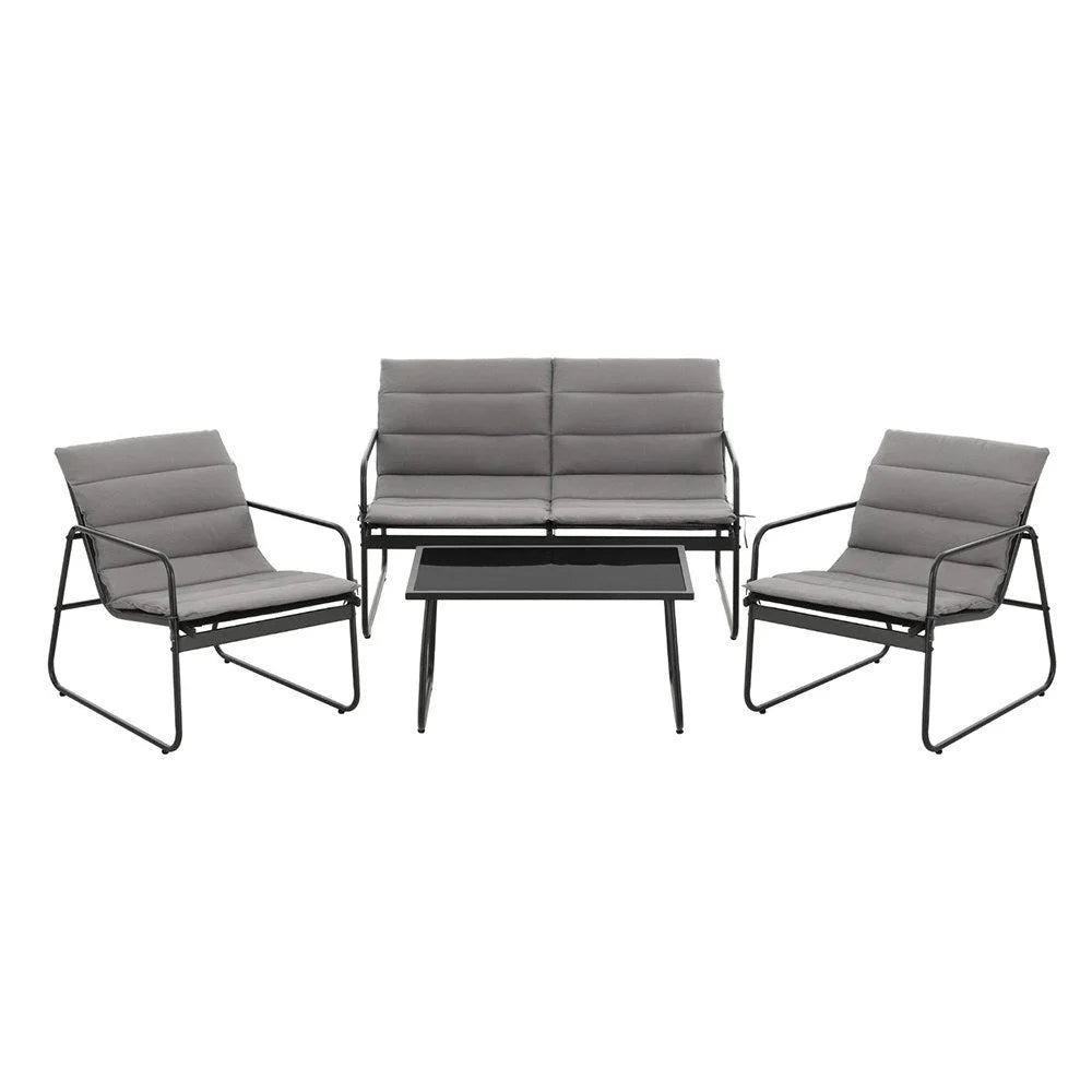 Gardeon 4PCS Outdoor Sofa Set Table and Chairs Cushion