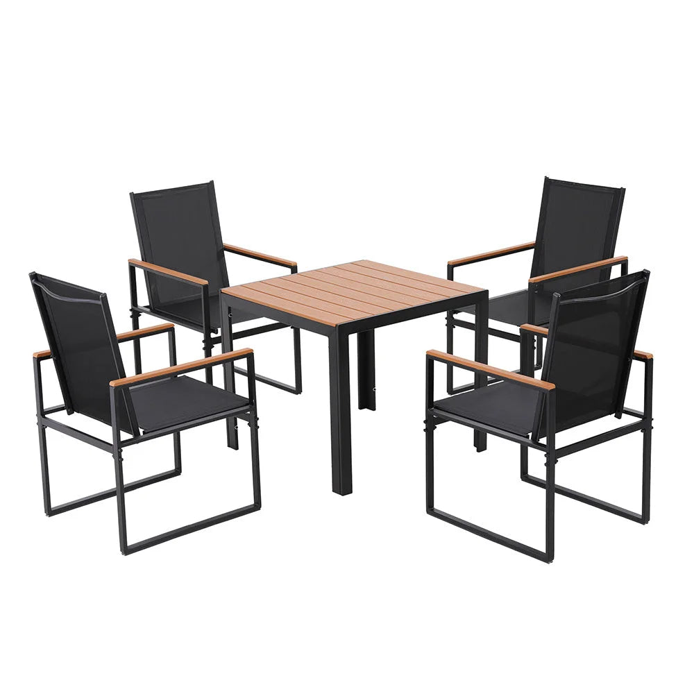 Gardeon 5PCS Outdoor Dining Set Table and Chairs Patio