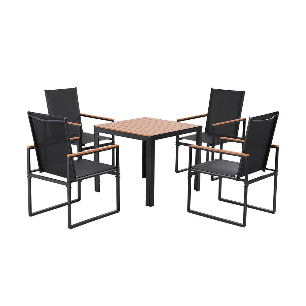 Gardeon 5PCS Outdoor Dining Set Table and Chairs Patio