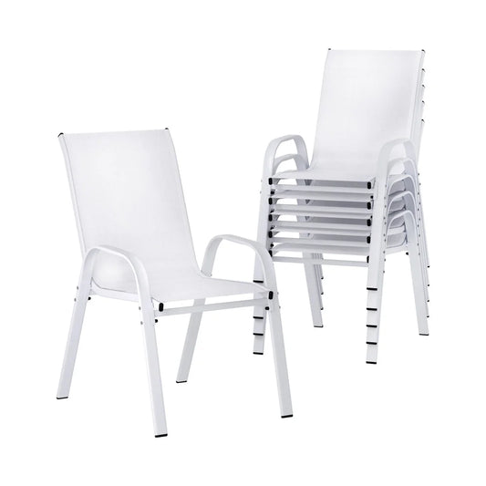 Gardeon 6PC Outdoor Dining Chairs Stackable Lounge Chair
