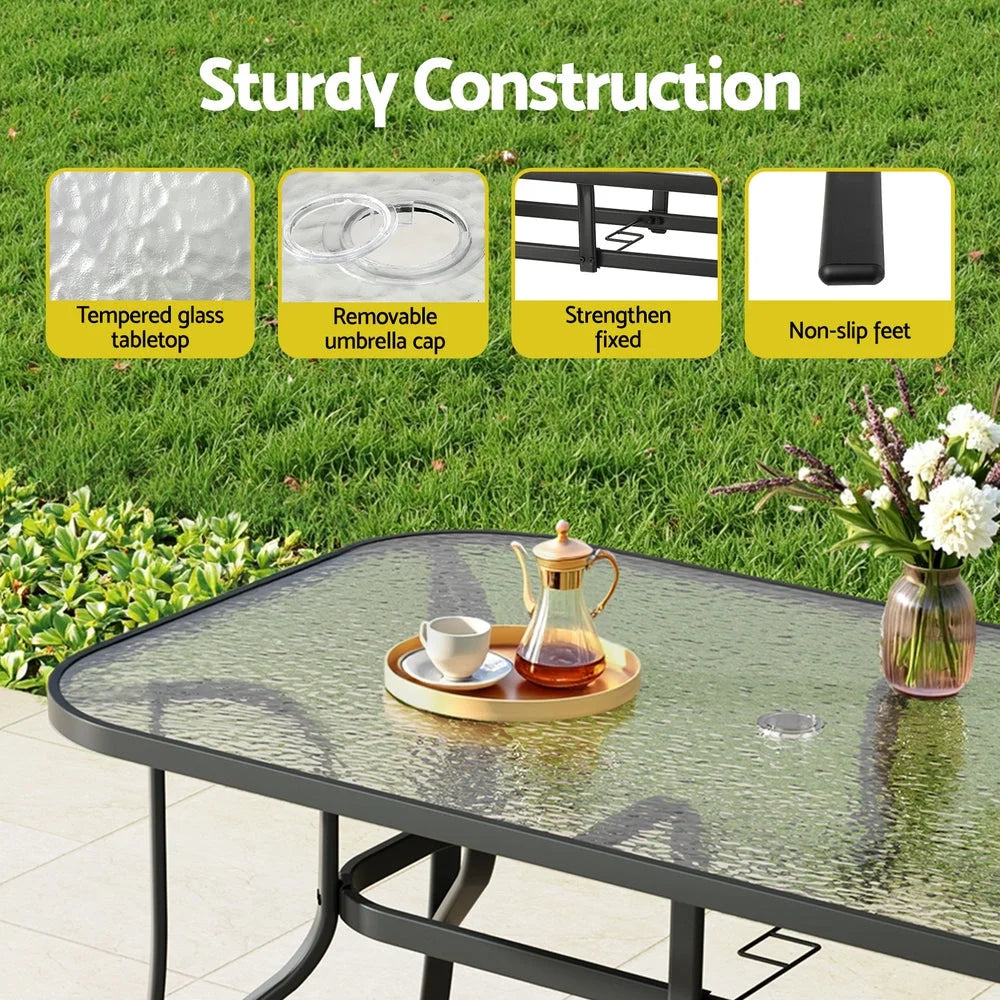 Gardeon 7PC Outdoor Dining Set Table and Chairs Patio