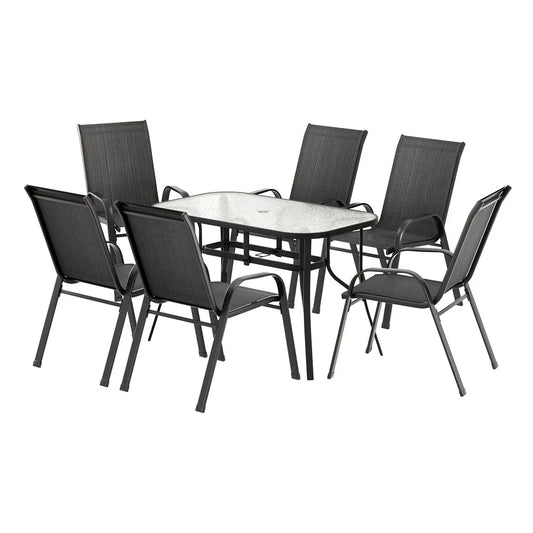 Gardeon 7PC Outdoor Dining Set Table and Chairs Patio