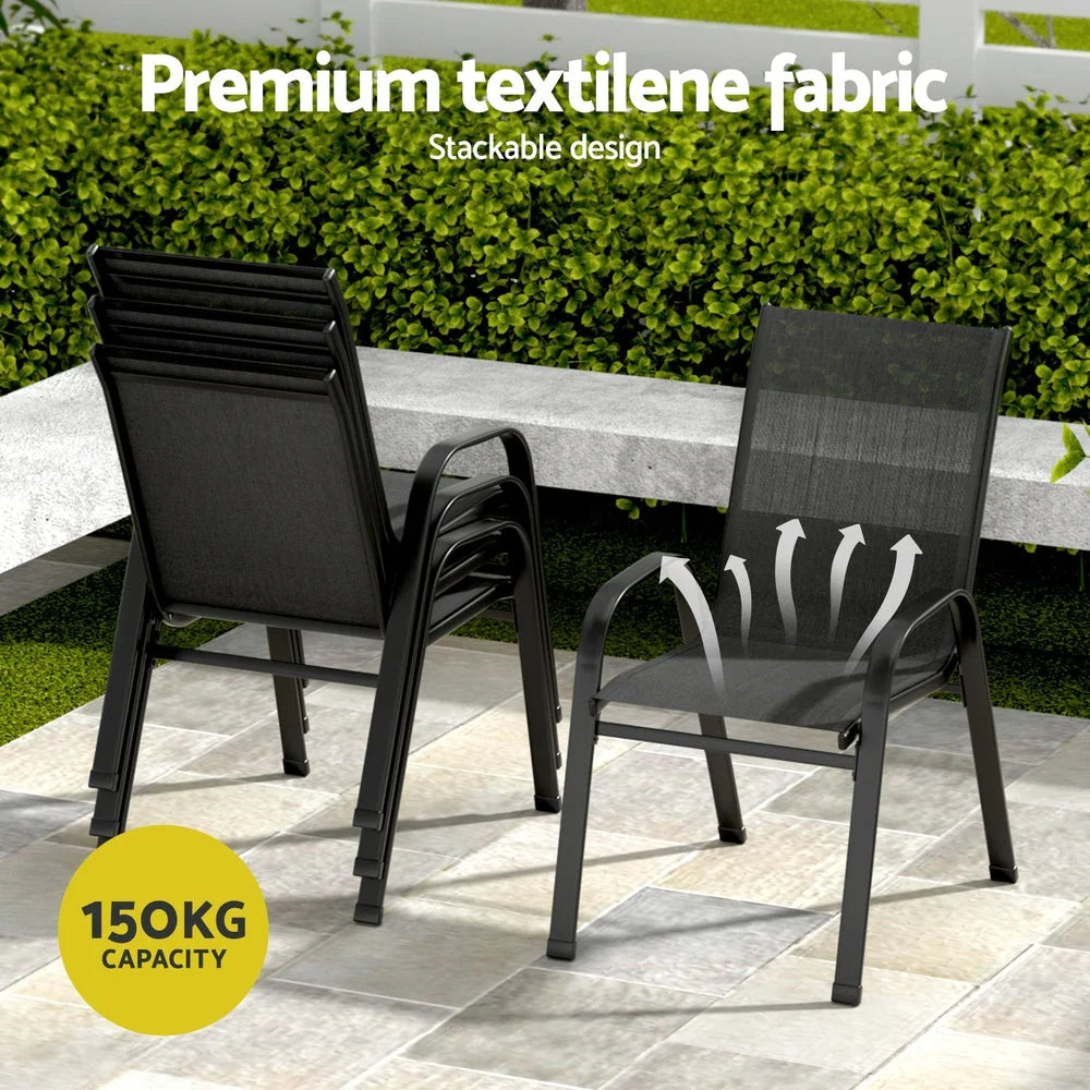 Gardeon 7PC Outdoor Dining Set Table and Chairs Patio