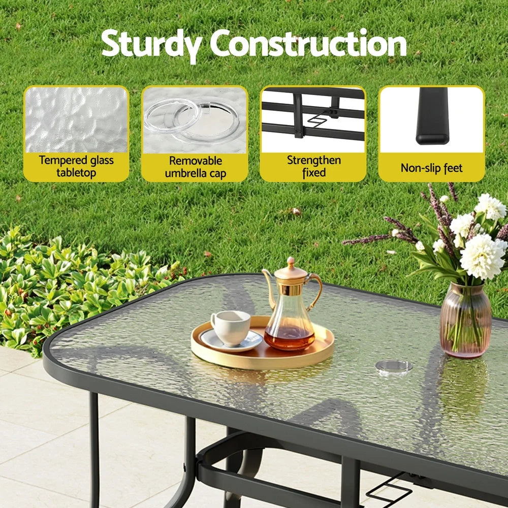 Gardeon 7PC Outdoor Dining Set Table and Chairs Patio