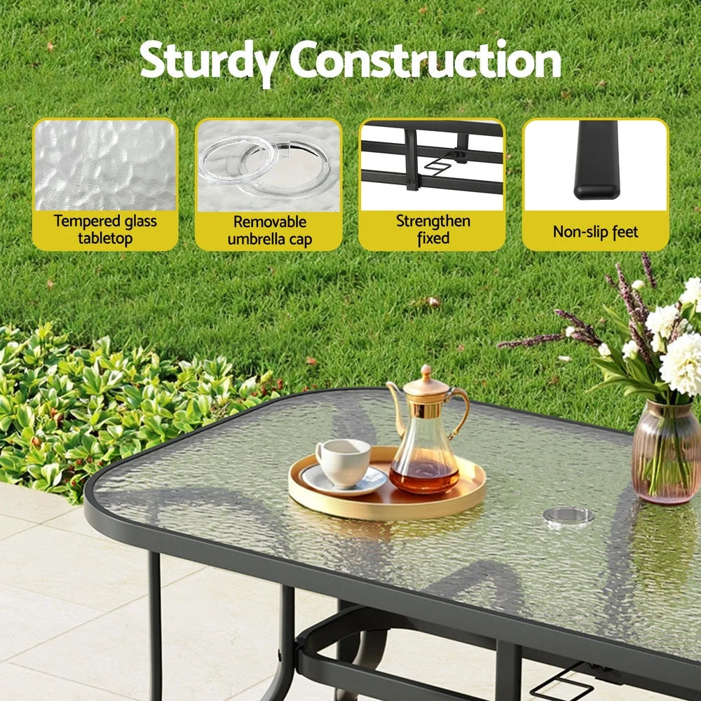 Gardeon 7PC Outdoor Dining Set Table and Chairs Patio