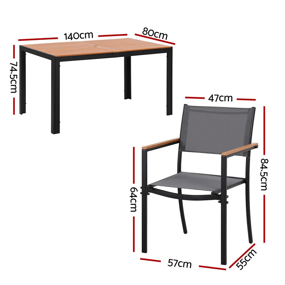 Gardeon 7PCS Outdoor Dining Set Table and Chairs Patio